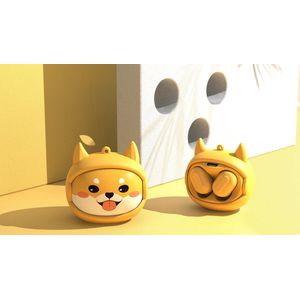 Volkano Face Change Yellow Dog TWS Oordopjes Draadloos – Speels Design en Superieur Geluid - Draadloze oordopjes | earpods met Oplaadcase