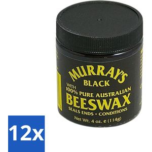 Murray's - Black Beeswax - Haarwax - Extra Sterke Hold - Voor Zwart Haar - 114 g - Voordeelverpakking - 12 stuks