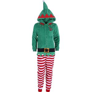 Groen-rood-witte eendelige pyjama Elf