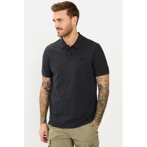camel active Korte mouw poloshirt van een katoenmix - Maat menswear-3XL - Donker blauw