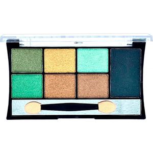 D'Donna - Color Palette Oogschaduw - Planet Verde - Groen/Goud/Bruin/Zwart - 1 doosje met applicator en spiegeltje