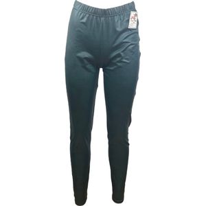 Comfortabele Stretch Leather Look Damesbroek - Zwart met Elastische Tailleband - In 5 maten