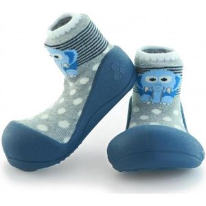 Attipas ZOO blauw  babyschoenen, ergonomische Baby slippers, slofjes maat 21,5,  12-24 maanden