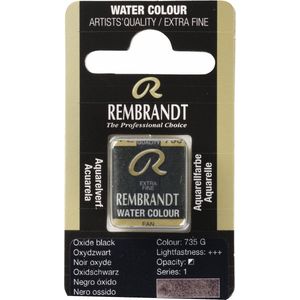 Rembrandt water colour napje Oxide Black (735)