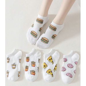 Dames sokken - Sokken - Maat 36 t/m 40 - Junkfood - Meerkleurig - Set van 3 - Fashion - Cute