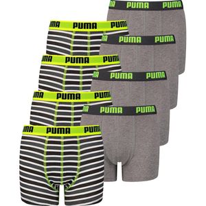 BOXERS 8 PACK Puma Basic Boxer Boxershorts met bedrukte strepen Jongens kinderondergoed