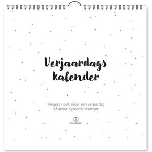 Fyllbooks Verjaardagskalender zwart wit