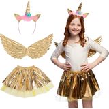 Boland - Set Eenhoornfee goud - Kinderen - Vrouwen - Eenhoorn - Fee - Unicorn - Fantasy - Sprookje