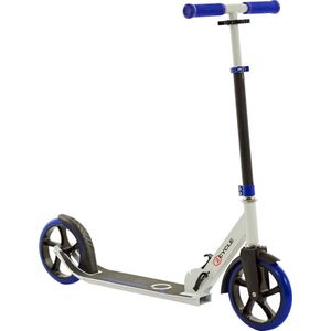 2Cycle Step - Aluminium -  Grote Wielen - 20cm -Blauw-Wit - Autoped - Scooter