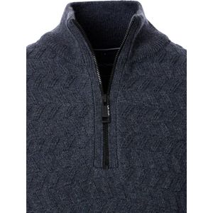 Casa Moda Trui Met Motief Lamswol Opstaande Kraag - L