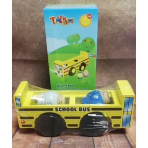 HOUTEN BUS-SCHOOLBUS-HOUT-SPEELGOED-TUIMELAAR