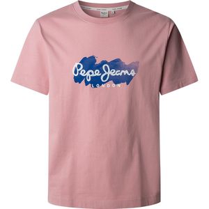 Pepe Jeans - Casual T-shirt - Roze - 100% Duurzaam Katoen
