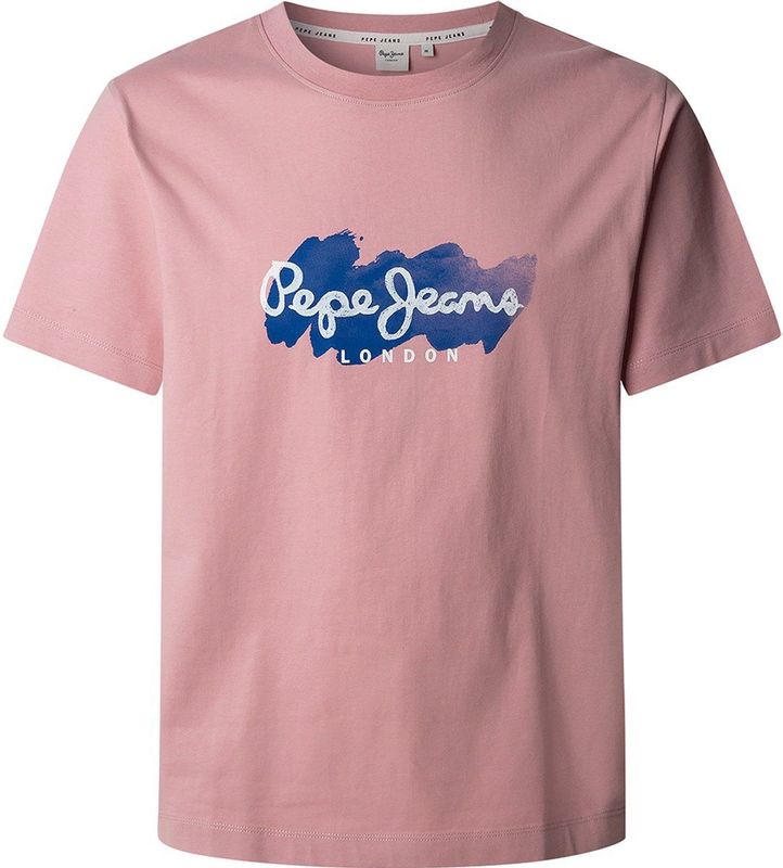 Pepe Jeans - Casual T-shirt - Roze - 100% Duurzaam Katoen