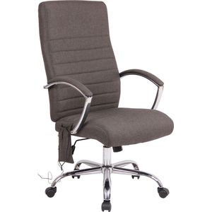 Bureaustoel - Massagestoel - Design - Gewatteerd - Stof - Donkergrijs - 58x72x123 cm