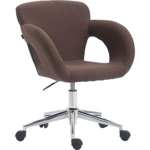In And OutdoorMatch Bureaustoel Aidan - Bruin - Stof - Hoge kwaliteit bekleding - Luxe bureaustoel - Moderne uitstraling