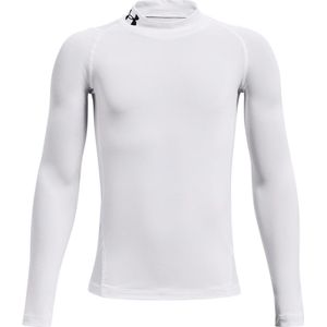Under Armour - Heatgear Armour Mock - T-shirt - Wit/Zwart - Polyester
