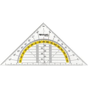 Hoogwaardige Geodriehoek / Tekendriehoek | Transparant / Flexibel - 16 CM