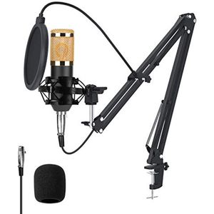 USB Microfoon Set voor Studio Opnames met Arm Statief en Popfilter