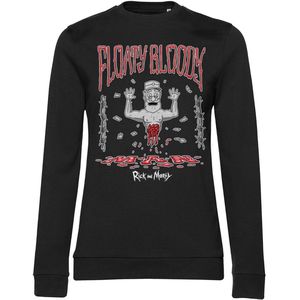 Rick And Morty Floaty Bloody Man Girly Sweatshirt Damen Black-S