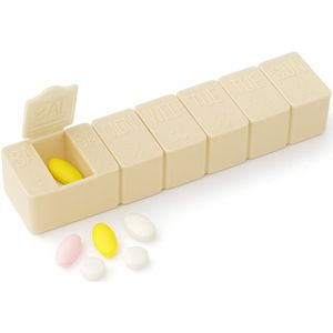 Pillendoosje I Pillendoos 7 Dagen I Medicijn doosje I Pil Box I 1 Week I Met Dagindeling I Geel