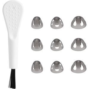 Nordivar - Oordopjes voor Hoortoestellen met Reinigingsborstel en 3 Maten Siliconen - Compatibel met Hoortoestellen voor Betere Geluidsafdichting - 9 Stuks