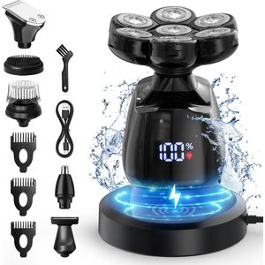 6 inh 1 Scheerapparaat - Scheerapparaat mannen - Tondeuse - Scheerapparaat - Trimmer - Waterdicht - Led display