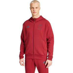 adidas Performance België Travel Ritshoodie - Heren - Bordeaux- 2XL