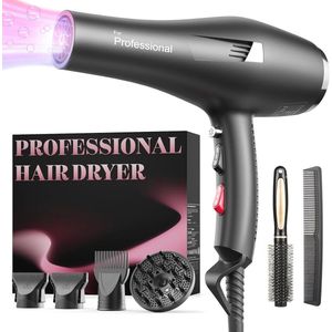 Professionele Haardroger met AC Motor - 3 Temperatuurinstellingen en 2 Snelheden