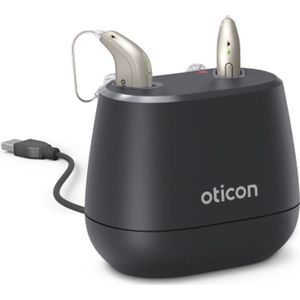 Oticon - Charger - Oplaadstation - Zwart - Voor Oticon Intent Hoortoestellen