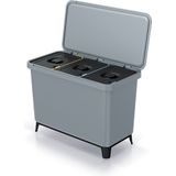 Prosperplast Keden SYSTEMA - Afvalbak / Prullenbak met scheidingsbakken 3x10L - Grijs