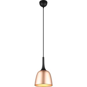 LED Hanglamp - Hangverlichting - Torna Christa - E27 Fitting - Rond - Mat Goud - Aluminium - Ø200mm
