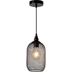 Lucide MESH - Hanglamp - Ø 15 cm - 1xE27 - Zwart