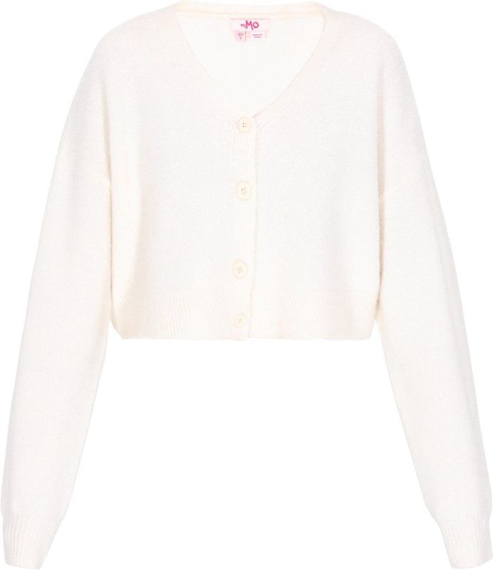 MYMO - Young Fashion - Gebreid Vest - Offwhite - V-hals