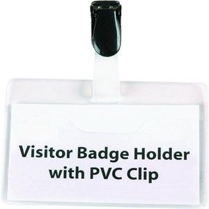 Badge bezoekers met Clip 60x90 mm Visitekaart