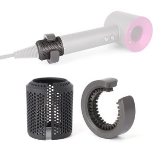 Geschikt voor Verbeterde Haardroger Filter Cover Compatibel met Haardroger Zeef Filter Dyson Supersone Vervanging voor AirwrapHS05/01 Modellen met Filter Reinigingsborstel Vervanging Onderdelen (Grijs)