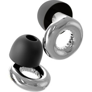 Holy Earplugs - Oordoppen voor Festivals en Concerten - Oordopjes Festival - Partyplugs - Herbruikbare Festival Oordopjes met Opbergcase - Gehoorbescherming Tot 26 dB - 4 Maten XS/S/M/L - Zilver