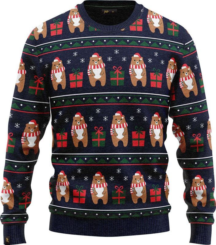 JAP - Christmas - Kersttrui - Donker Blauw - 100% Gerecycled