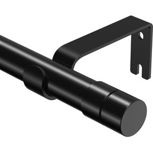 Uitschuifbare Gordijnroede - Zwart - Metalen - 81 tot 361 cm