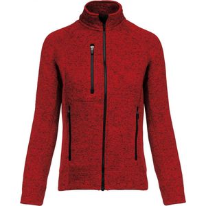 Kariban Heather damesvest met rits K9107 - Red Melange - 3XL