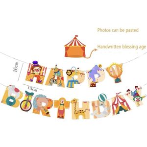 Papieren slinger Happy Birthday Circus