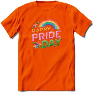 Pride Day | Pride T-Shirt | Grappig LHBTIQ+ / LGBTQ / Gay / Homo / Lesbi Cadeau Shirt | Dames - Heren - Unisex | Tshirt Kleding Kado | - Oranje - 3XL