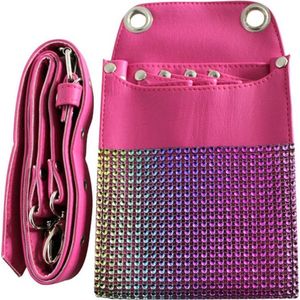 Old Barbers Professionele Kappers,- Barbers & Make-up Artists Holster - Imitatieleer - Afmeting ca.14 x 3 x 22 cm - Diamond Pink