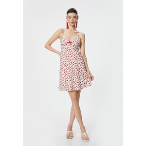 Mini-lengte Uitlopend (halve cirkel) Spaghettikleid