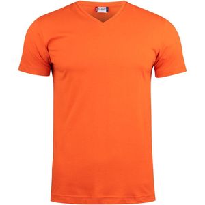 Clique Basic-T V-neck 029035 - Diep Oranje - S