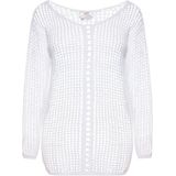 usha - FESTIVAL - Trui - Wit - V-hals - Lange Mouwen - Normale Pasvorm