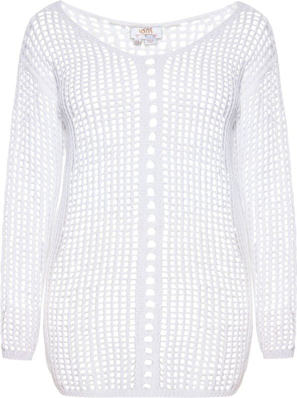 usha - FESTIVAL - Trui - Wit - V-hals - Lange Mouwen - Normale Pasvorm