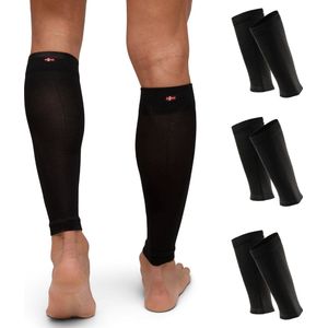 DANISH ENDURANCE Kuit Compressie Sleeves voor Dames en Heren - Hardlopen & Sporten - Maat XL - 3 paar