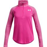 Under Armour Tech Graphic 1/2 Zip Meisjes Sportshirt - Roze - Maat 152