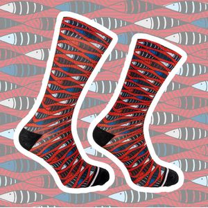 Sock My Red Fish - Vrolijke sokken - Leuke sokken - Grappige sokken - Vissen sokken - Vissen