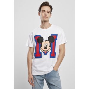 Merchcode Mickey Mouse - Mickey Mouse M Face white Heren T-shirt - Mickey mouse - M - Wit